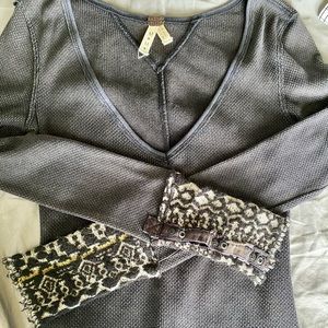 Black free people c neck thermal